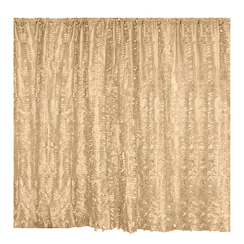 8 ft x 8 ft Leaf Petal Taffeta Photo Backdrop Drape Curtain Panel