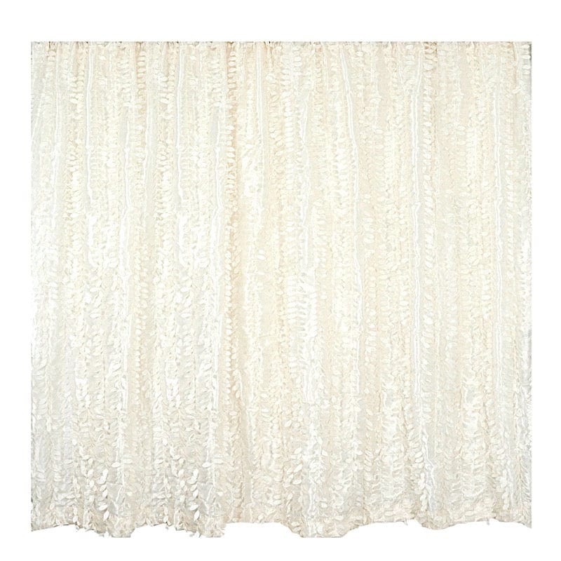 8 ft x 8 ft Leaf Petal Taffeta Photo Backdrop Drape Curtain Panel