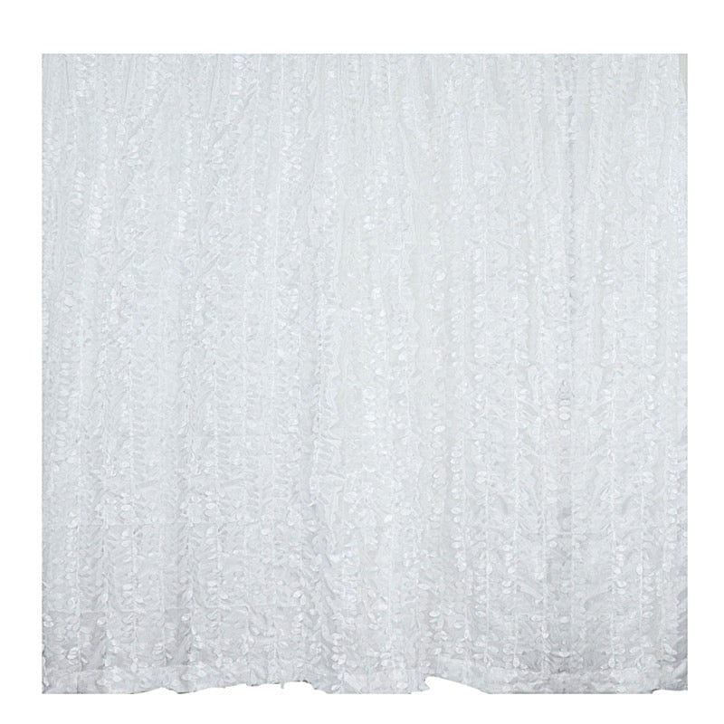 8 ft x 8 ft Leaf Petal Taffeta Photo Backdrop Drape Curtain Panel