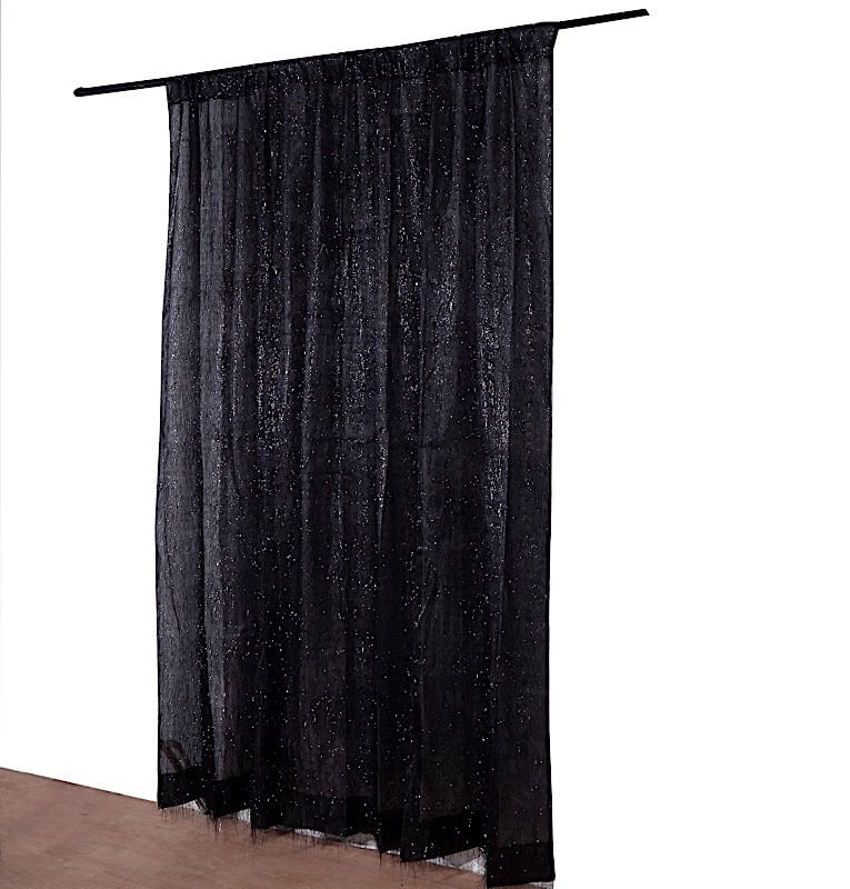 8 ft x 8 ft Metallic Fringe Shag Photo Backdrop Divider Curtain