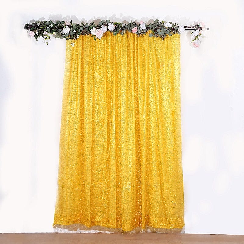 8 ft x 8 ft Metallic Fringe Shag Photo Backdrop Divider Curtain