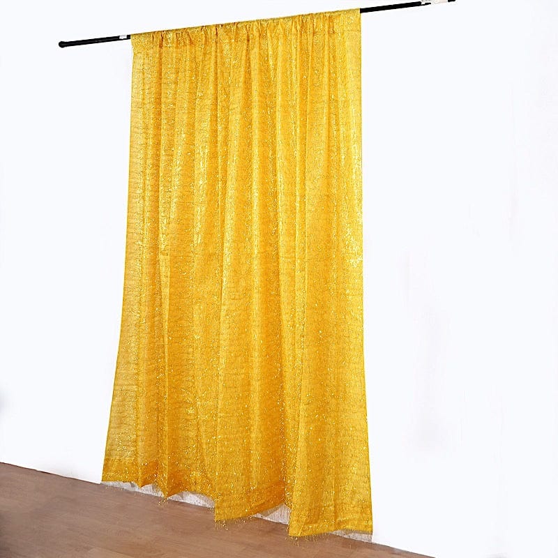 8 ft x 8 ft Metallic Fringe Shag Photo Backdrop Divider Curtain