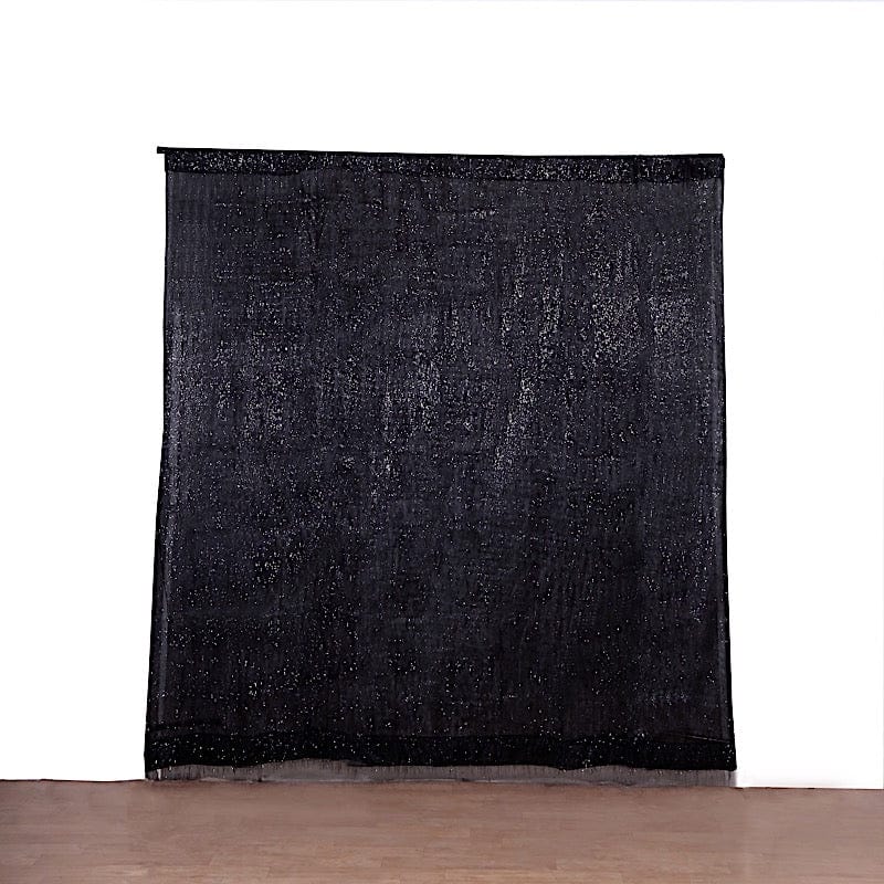 8 ft x 8 ft Metallic Fringe Shag Photo Backdrop Divider Curtain