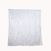 8 ft x 8 ft Metallic Fringe Shag Photo Backdrop Divider Curtain BKDP_STR01_8x8_SILV