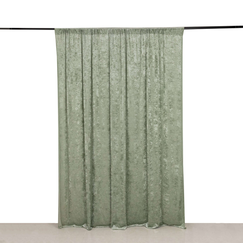 8 ft x 8 ft Premium Velvet Backdrop Curtain BKDP_VEL_8x8_SAGE