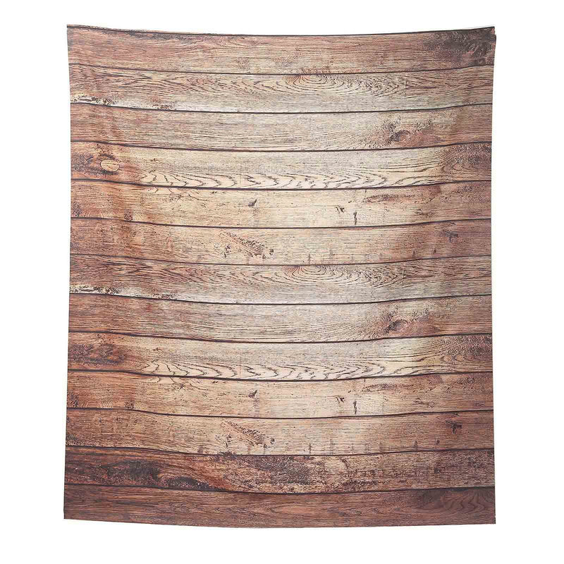 8 ft x 8 ft Printed Vinyl Photo Backdrop Vintage Wood Design Party Banner - Brown BKDP_VIN_8X8_WOD07