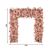 8 ft x 8 ft Roll Up Artificial Silk Flower Backdrop for Arch Stand