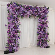 8 ft x 8 ft Roll Up Artificial Silk Flower Backdrop for Arch Stand