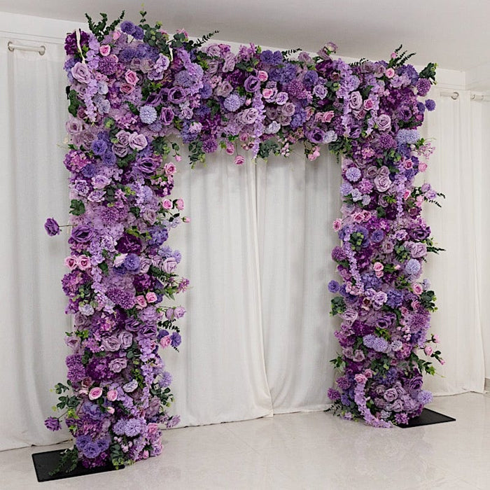 8 ft x 8 ft Roll Up Artificial Silk Flower Backdrop for Arch Stand