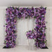 8 ft x 8 ft Roll Up Artificial Silk Flower Backdrop for Arch Stand