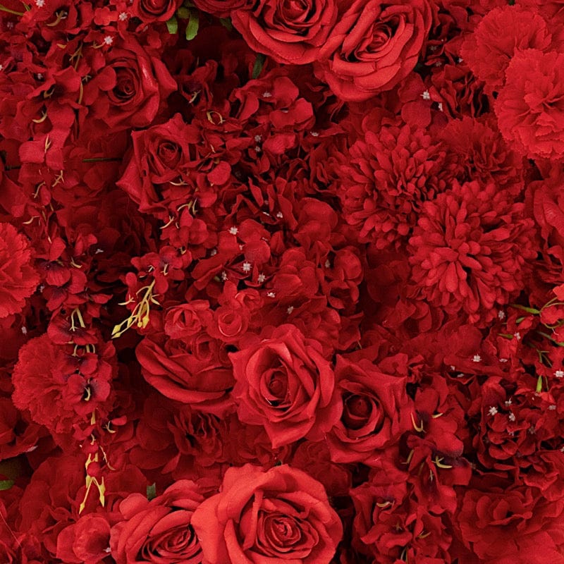 8 ft x 8 ft Roll Up Artificial Silk Flower Backdrop for Arch Stand