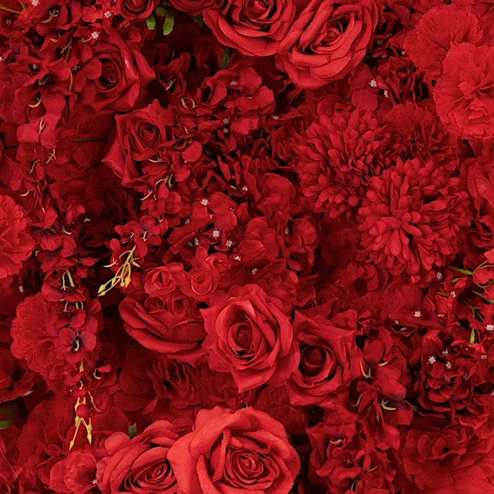 8 ft x 8 ft Roll Up Artificial Silk Flower Backdrop for Arch Stand