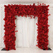 8 ft x 8 ft Roll Up Artificial Silk Flower Backdrop for Arch Stand