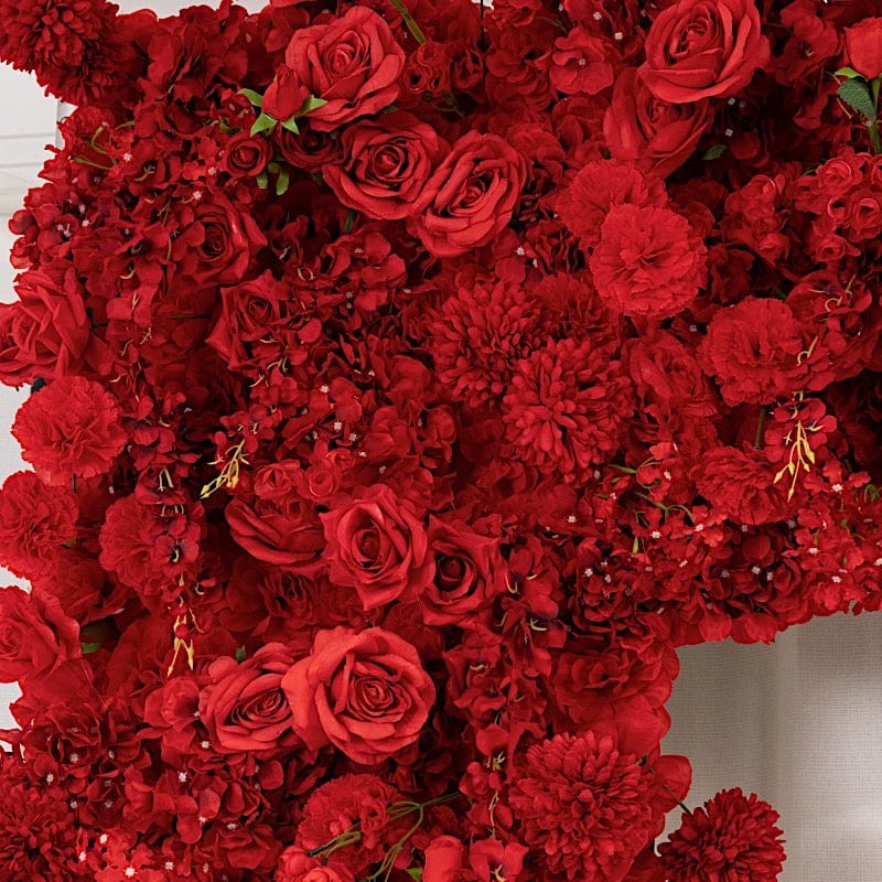 8 ft x 8 ft Roll Up Artificial Silk Flower Backdrop for Arch Stand