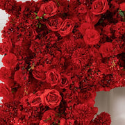 8 ft x 8 ft Roll Up Artificial Silk Flower Backdrop for Arch Stand