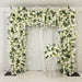 8 ft x 8 ft Roll Up Artificial Silk Flower Backdrop for Arch Stand
