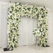 8 ft x 8 ft Roll Up Artificial Silk Flower Backdrop for Arch Stand