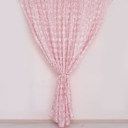 8 ft x 8 ft Satin Rosette Backdrop Curtain Photo Booth Decorations