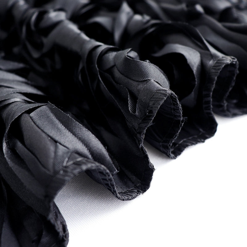 8 ft x 8 ft Satin Rosette Backdrop Curtain Photo Booth Decorations