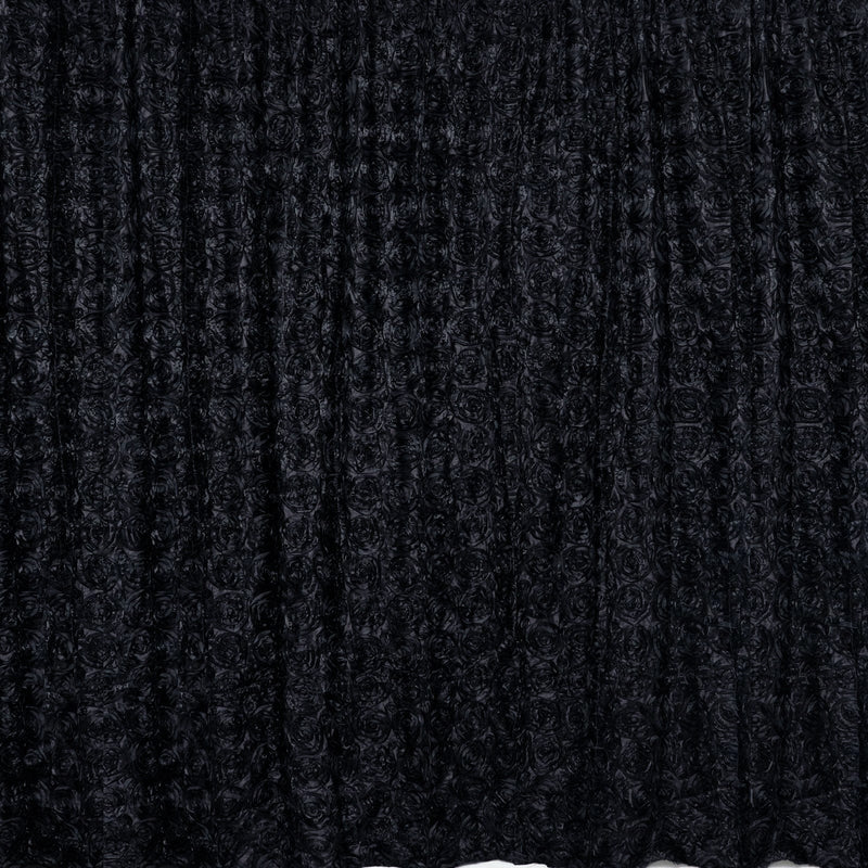 8 ft x 8 ft Satin Rosette Backdrop Curtain Photo Booth Decorations