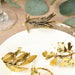 8 Glossy Metal Herb Napkin Rings - Gold NAP_RING_MET003_GOLD