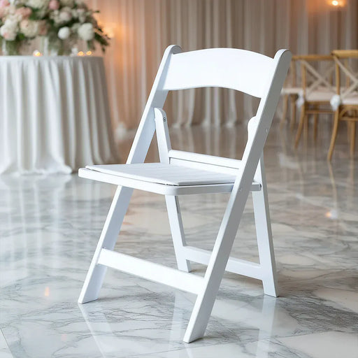 8 pack 31" tall Resin Folding Chair with Vinyl Padded Seat - White FURN_FOLD01_WHT_PK8