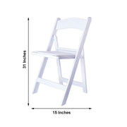 8 pack 31" tall Resin Folding Chair with Vinyl Padded Seat - White FURN_FOLD01_WHT_PK8