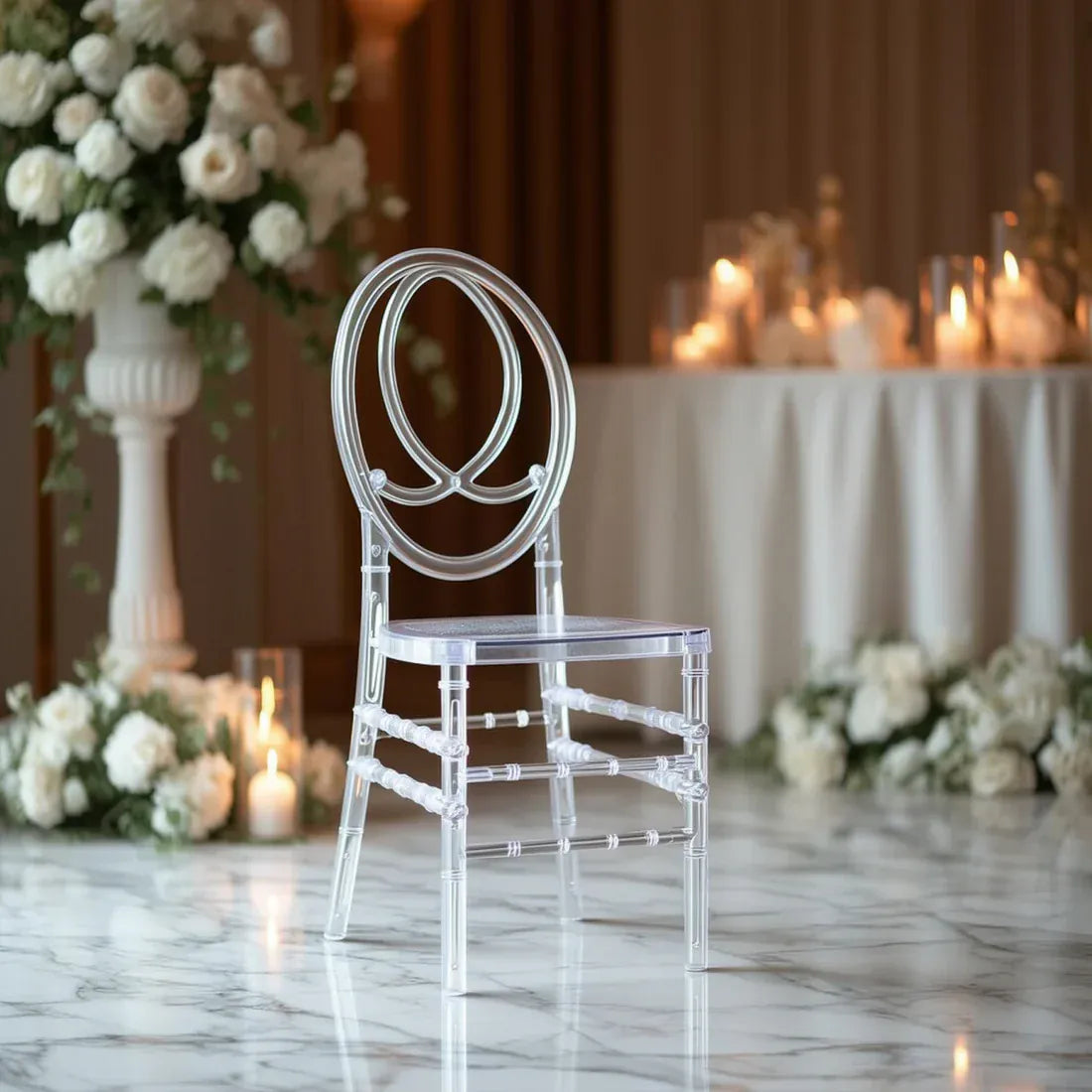 8 pack Stackable Transparent Acrylic Chiavari Chair Armless with Oval Back - Clear FURN_CHIV03_CLR_PK8