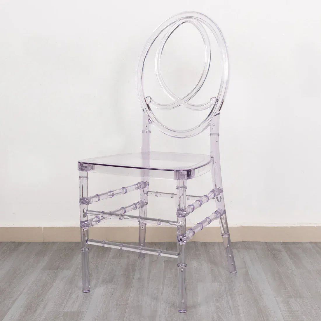 8 pack Stackable Transparent Acrylic Chiavari Chair Armless with Oval Back - Clear FURN_CHIV03_CLR_PK8