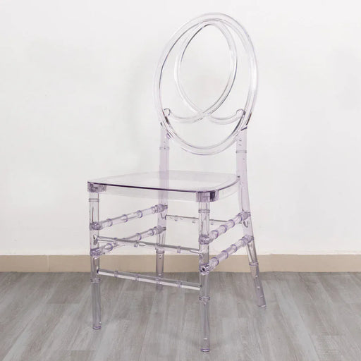 8 pack Stackable Transparent Acrylic Chiavari Chair Armless with Oval Back - Clear FURN_CHIV03_CLR_PK8