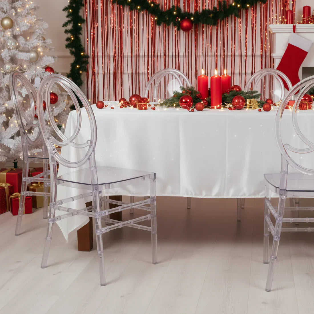 8 pack Stackable Transparent Acrylic Chiavari Chair Armless with Oval Back - Clear FURN_CHIV03_CLR_PK8