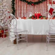 8 pack Stackable Transparent Acrylic Chiavari Chair Armless with Oval Back - Clear FURN_CHIV03_CLR_PK8