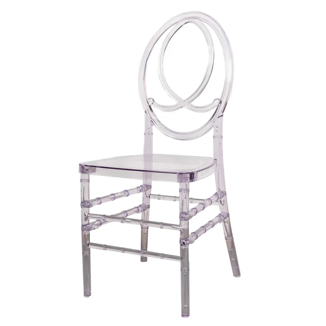 8 pack Stackable Transparent Acrylic Chiavari Chair Armless with Oval Back - Clear FURN_CHIV03_CLR_PK8
