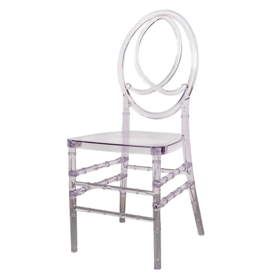 8 pack Stackable Transparent Acrylic Chiavari Chair Armless with Oval Back - Clear FURN_CHIV03_CLR_PK8