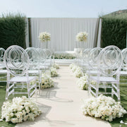 8 pack Stackable Transparent Acrylic Chiavari Chair Armless with Oval Back - Clear FURN_CHIV03_CLR_PK8