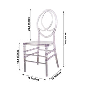 8 pack Stackable Transparent Acrylic Chiavari Chair Armless with Oval Back - Clear FURN_CHIV03_CLR_PK8