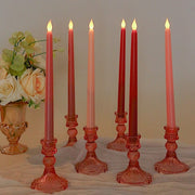 8 pcs 11" tall LED Mixed Flameless Taper Candles Lights
