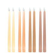 8 pcs 11" tall LED Mixed Flameless Taper Candles Lights LED_CAND_TP01_4_MIXNAT