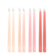 8 pcs 11" tall LED Mixed Flameless Taper Candles Lights LED_CAND_TP01_4_MIXPK