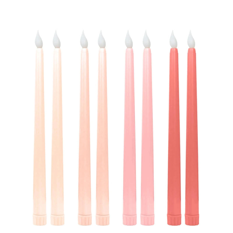 8 pcs 11" tall LED Mixed Flameless Taper Candles Lights LED_CAND_TP01_4_MIXPK