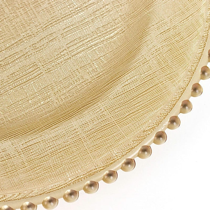 8 pcs 12" Round Gold Rim Glass Charger Plates