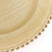 8 pcs 12" Round Gold Rim Glass Charger Plates