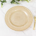 8 pcs 12" Round Gold Rim Glass Charger Plates