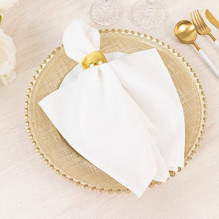 8 pcs 12" Round Gold Rim Glass Charger Plates