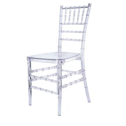 8 pcs 36" tall Transparent Acrylic Dining Chairs - Clear FURN_CHIV02_CLR_PK8