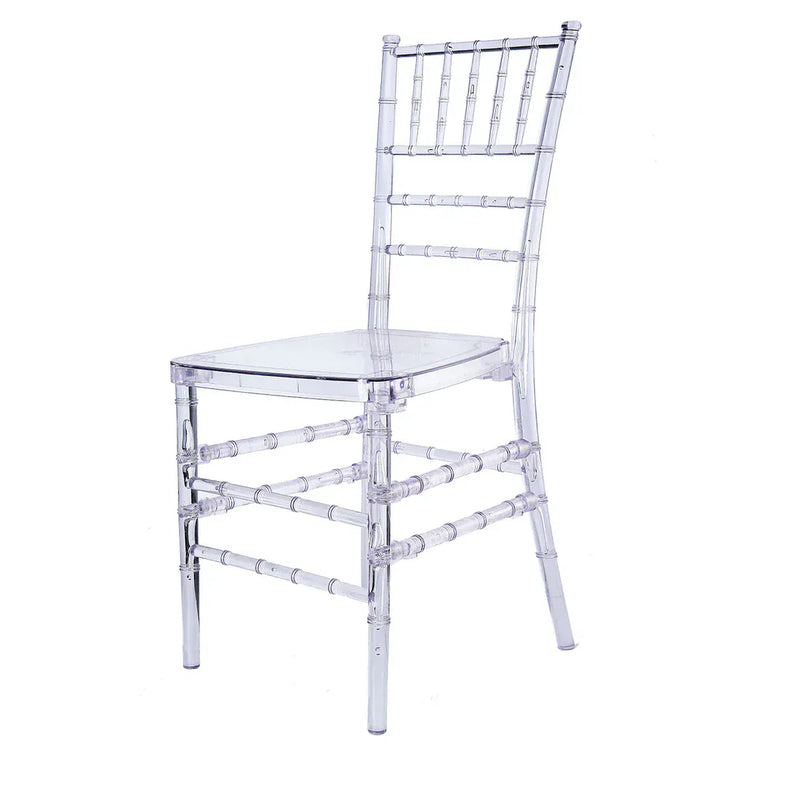 8 pcs 36" tall Transparent Acrylic Dining Chairs - Clear FURN_CHIV02_CLR_PK8