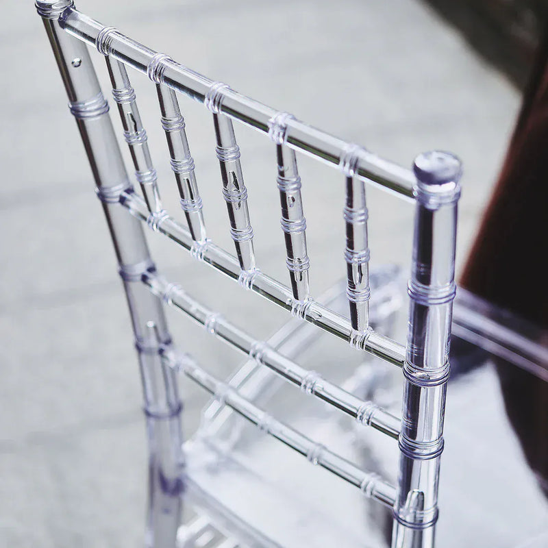 8 pcs 36" tall Transparent Acrylic Dining Chairs - Clear FURN_CHIV02_CLR_PK8