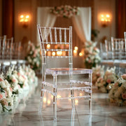 8 pcs 36" tall Transparent Acrylic Dining Chairs - Clear FURN_CHIV02_CLR_PK8