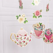 8 pcs 40" Double Sided Floral Tea Paper Hanging Garlands - Assorted PAP_GRLD_012_TEA