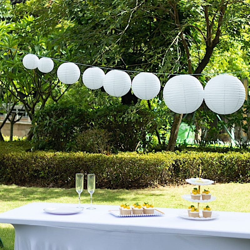 8 pcs Assorted Size 6 in 8 in 10 in 14 in Large Hanging Paper Lanterns